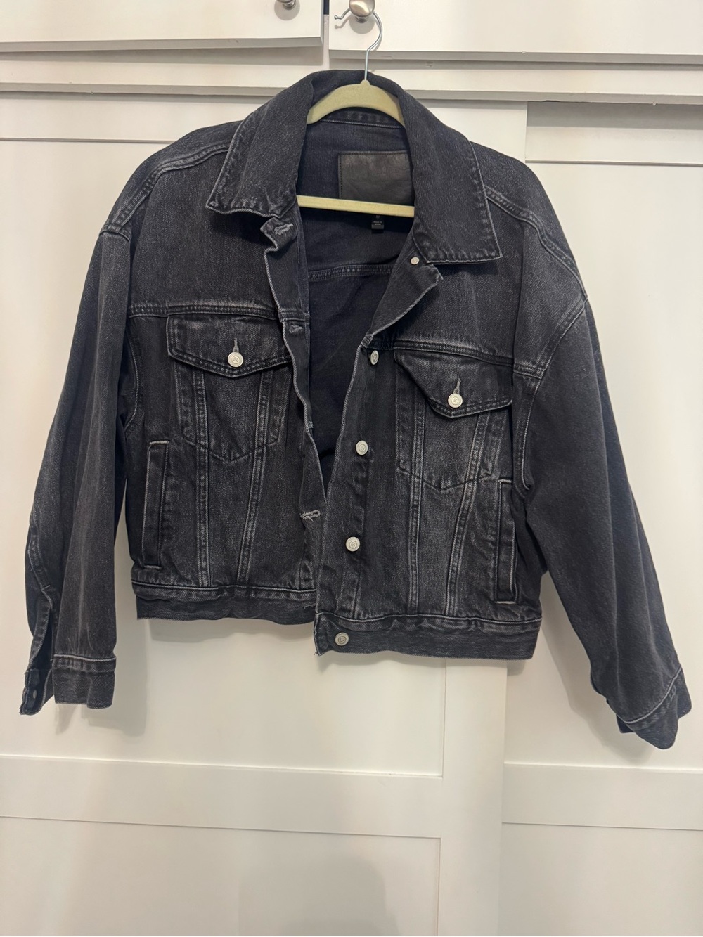 Banana Republic Black Washed Oversized Denim Jacket